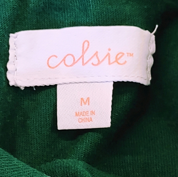 COLSIE BRAND ASPEN SKI CLUB GRAPHIC PRINT MULTI GREENS PAJAMAS WOMENS SIZE  M - Picture 5 of 5